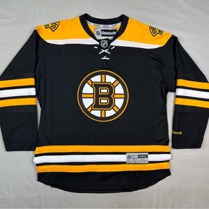 Reebok Boston Bruins Mens Home Hockey Jersey XL Stitched Lace Up Black
